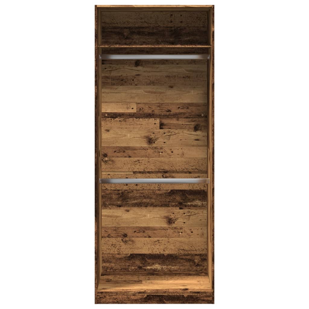 Garde-robe vieux bois 80x50x200 cm bois d'ingénierie - XIOS