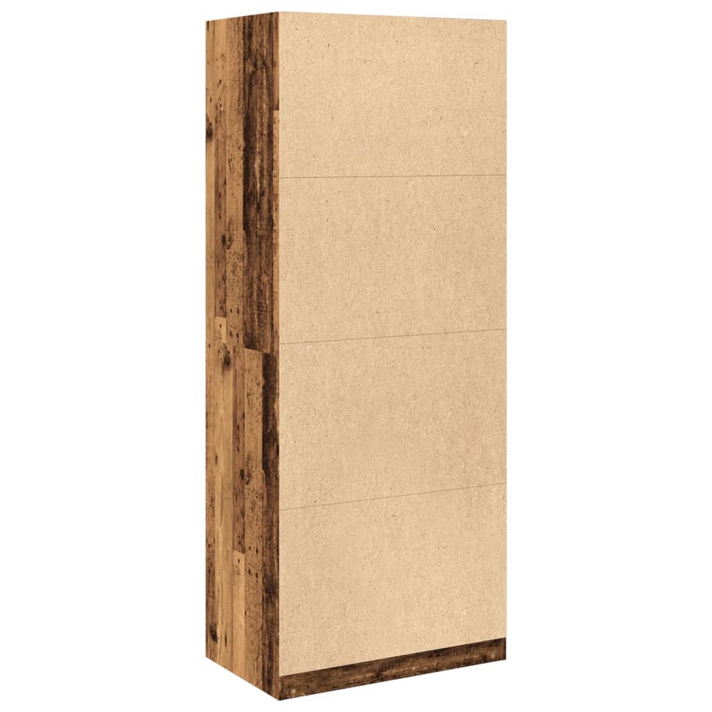 Garde-robe vieux bois 80x50x200 cm bois d'ingénierie - XIOS