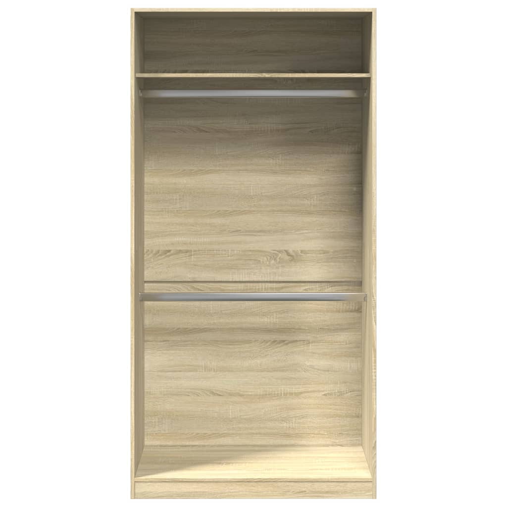 Garde-robe Chêne sonoma 100x50x200 cm Aggloméré Armoires vidaXL