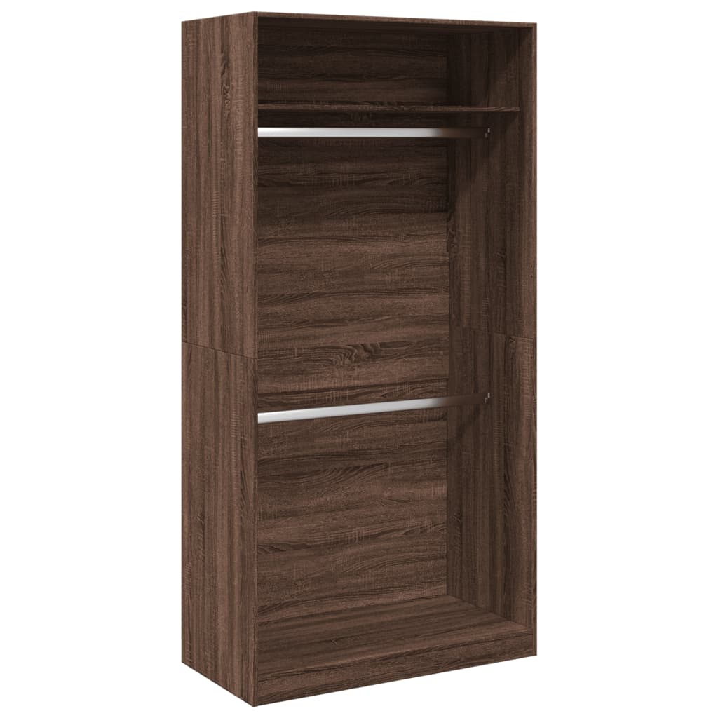 Garde-robe chêne marron 100x50x200 cm bois d'ingénierie - XIOS