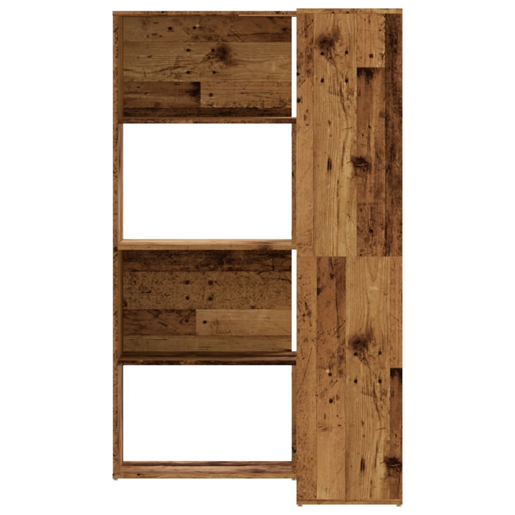 Bibliothèque d'angle à 4 niveaux vieux bois bois d'ingénierie - XIOS