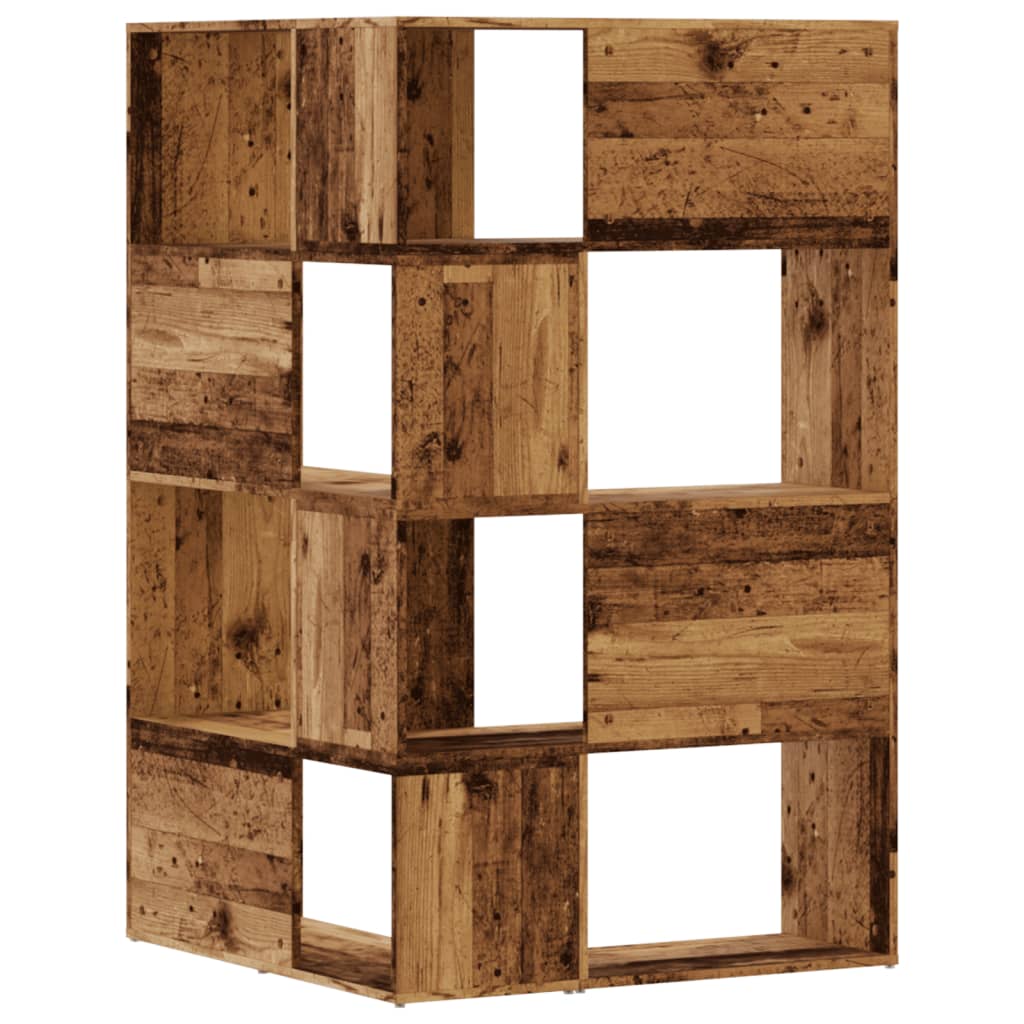 Bibliothèque d'angle à 4 niveaux vieux bois bois d'ingénierie - XIOS