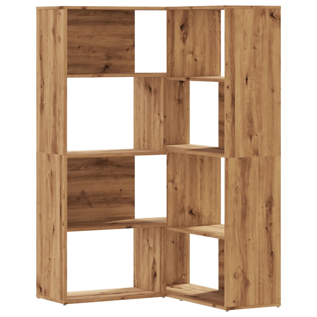 Bibliothèque d'angle 4 niveaux chêne artisanal bois ingénierie - XIOS