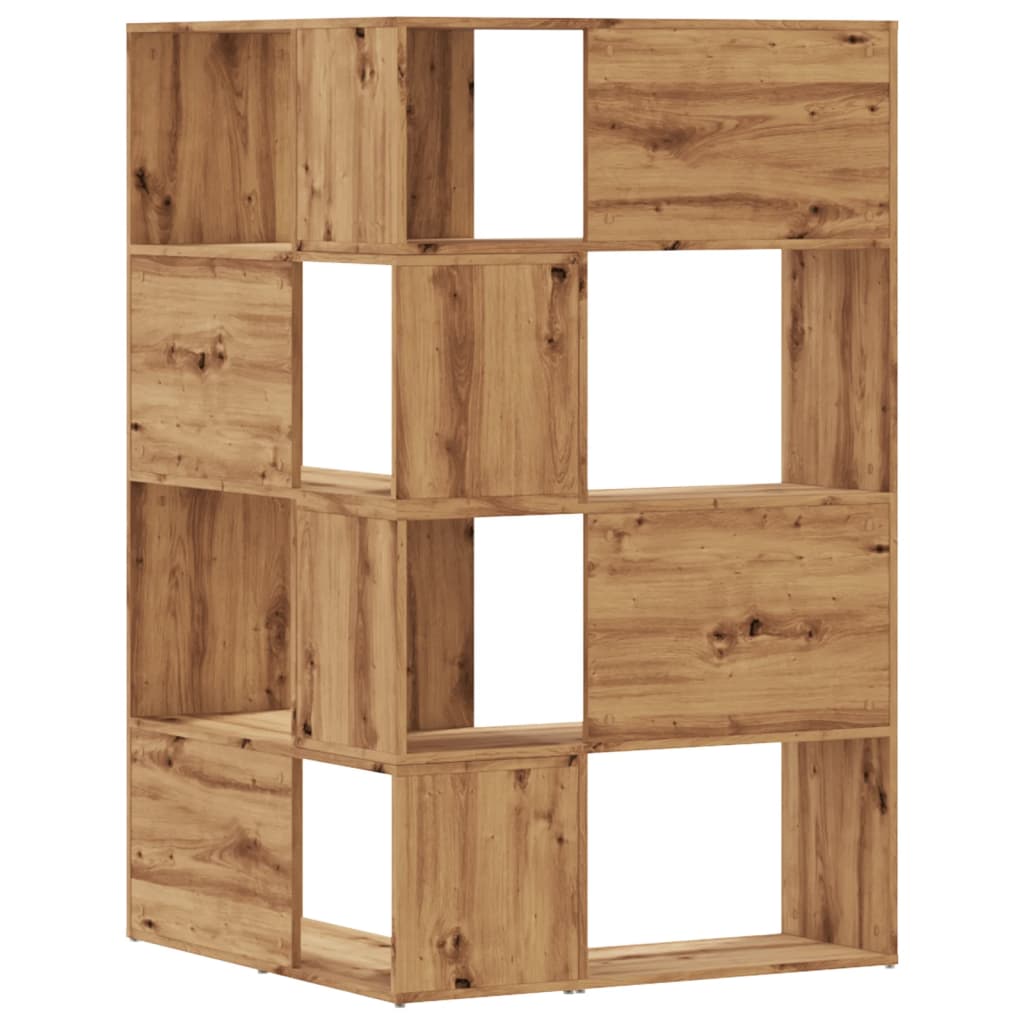 Bibliothèque d'angle 4 niveaux chêne artisanal bois ingénierie - XIOS