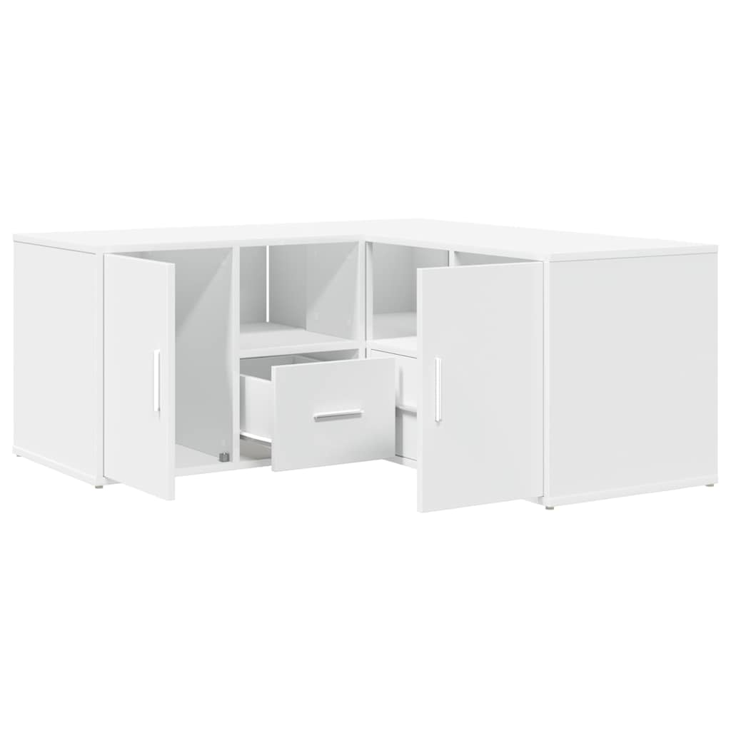 Armoire d'angle blanc 160x40x45 cm bois d’ingénierie