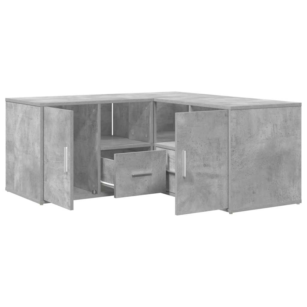 Armoire d'angle gris béton 160x40x45 cm bois d’ingénierie - XIOS