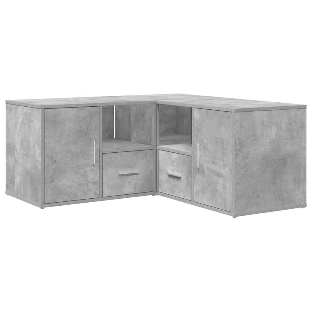 Armoire d'angle gris béton 160x40x45 cm bois d’ingénierie - XIOS