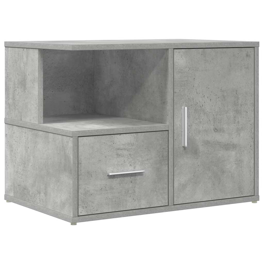 Armoire d'angle gris béton 160x40x45 cm bois d’ingénierie - XIOS