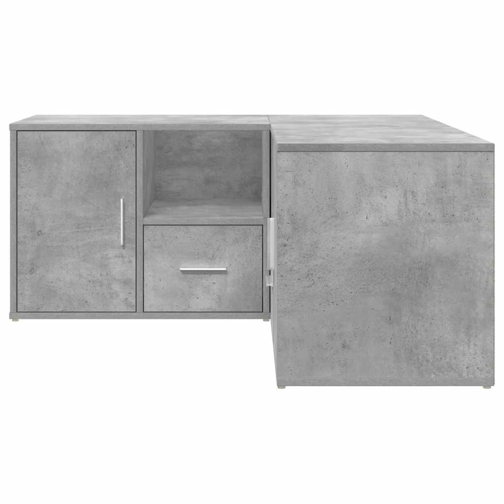 Armoire d'angle gris béton 160x40x45 cm bois d’ingénierie - XIOS