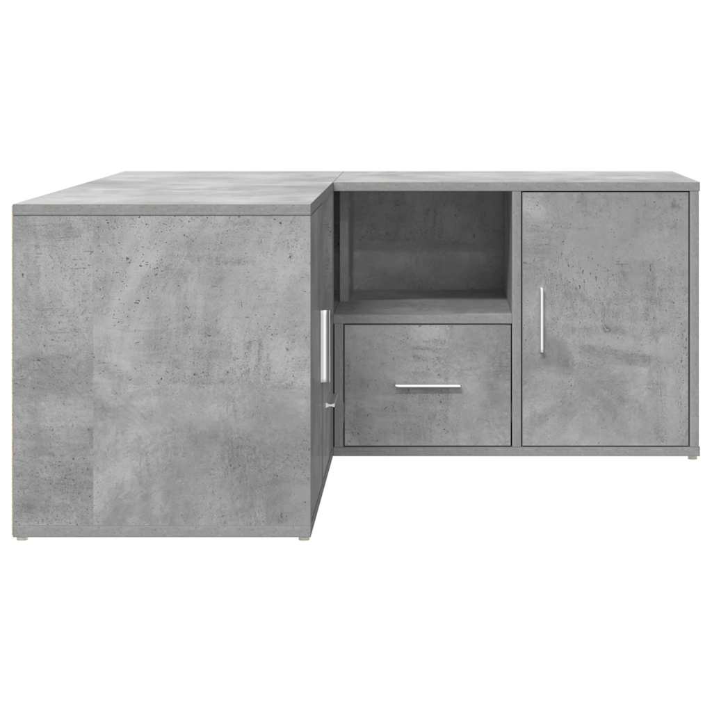 Armoire d'angle gris béton 160x40x45 cm bois d’ingénierie - XIOS