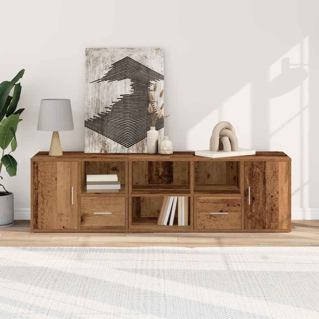 Armoire d'angle vieux bois 160x40x45 cm bois d'ingénierie - XIOS