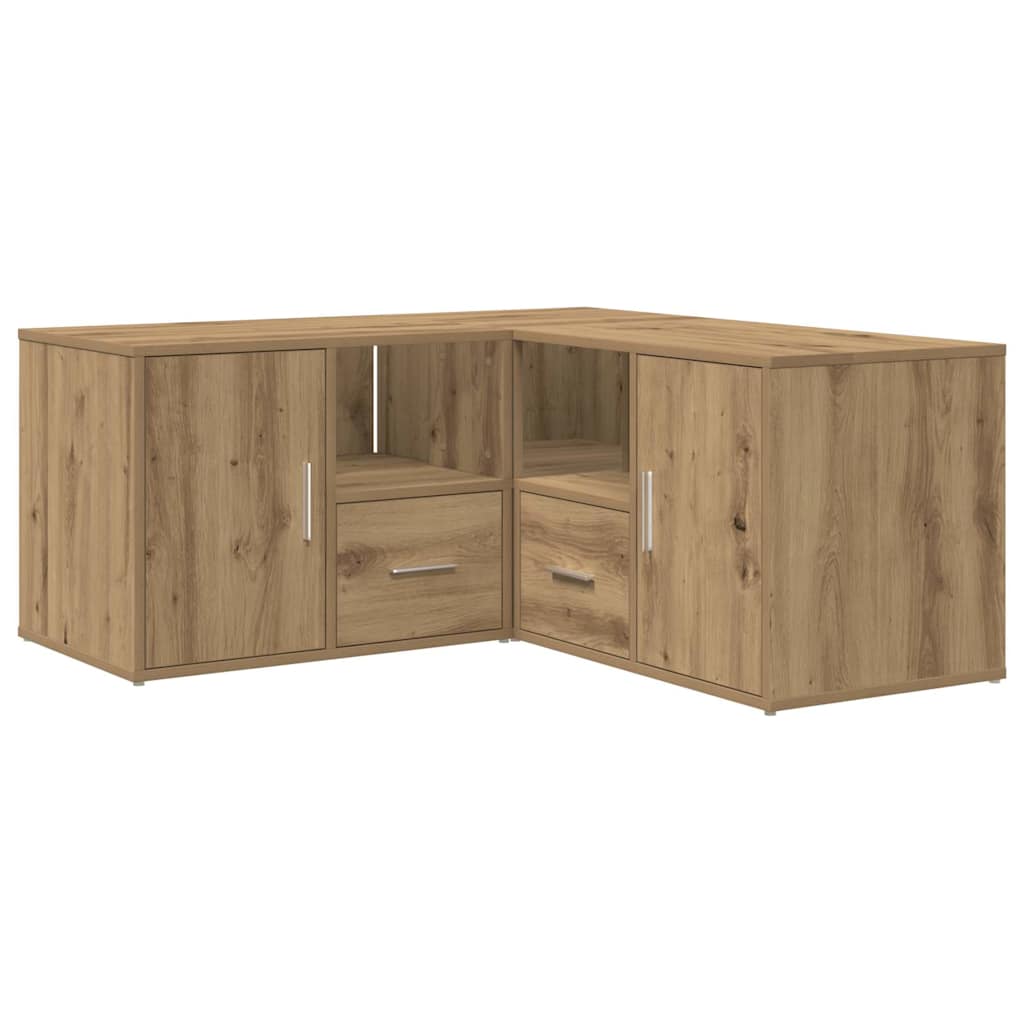 Armoire d'angle chêne artisanal 160x40x45 cm bois d'ingénierie - XIOS