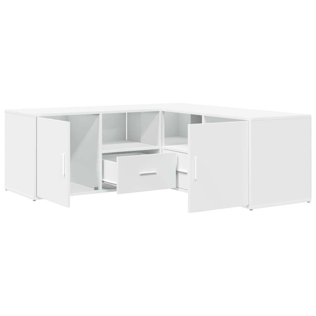 Armoire d'angle blanc 200x40x45 cm bois d’ingénierie - XIOS