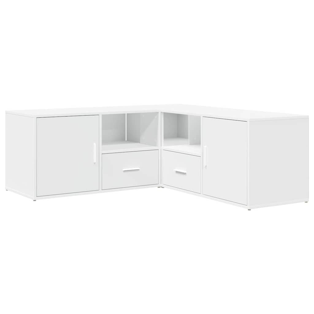 Armoire d'angle blanc 200x40x45 cm bois d’ingénierie - XIOS