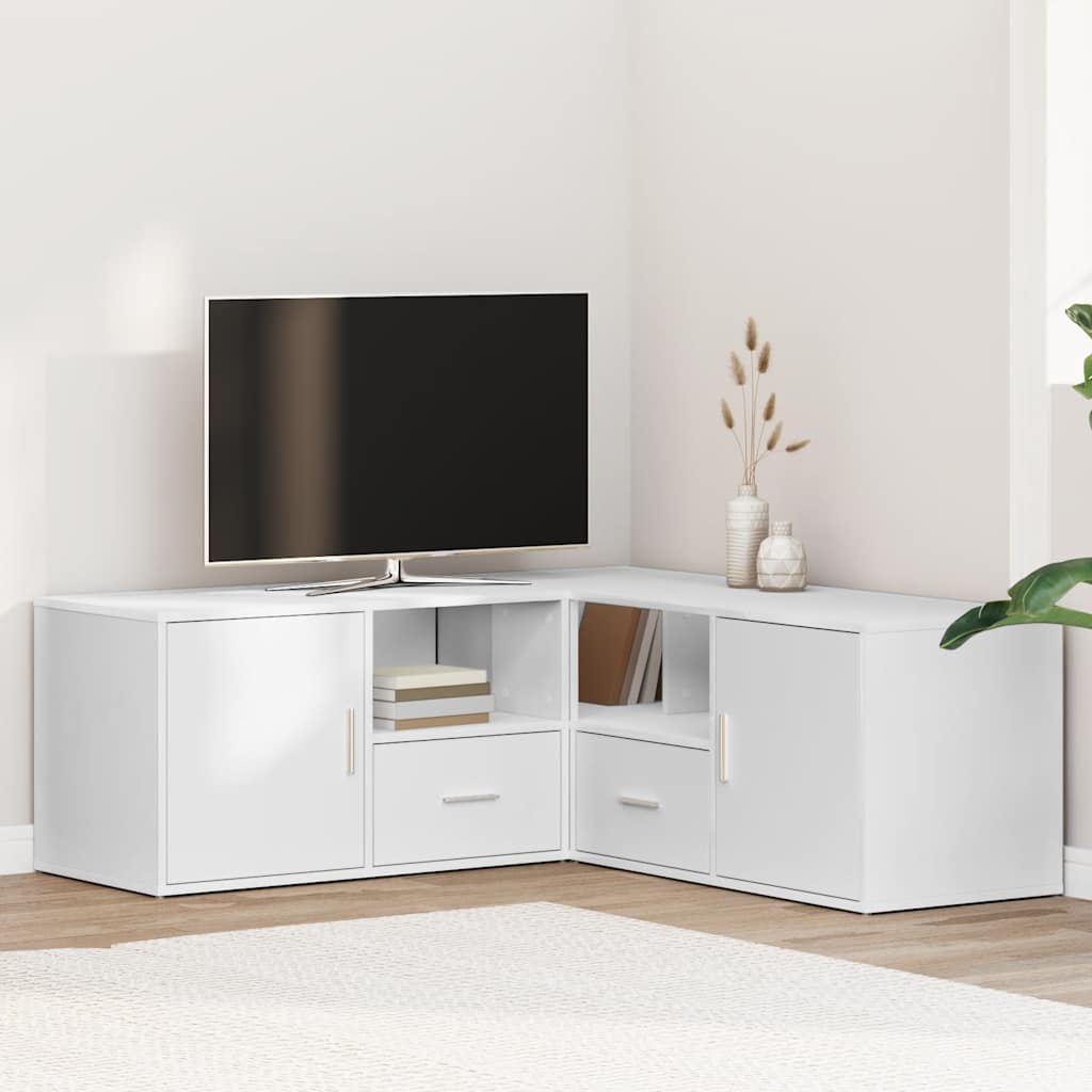 Armoire d'angle blanc 200x40x45 cm bois d’ingénierie - XIOS