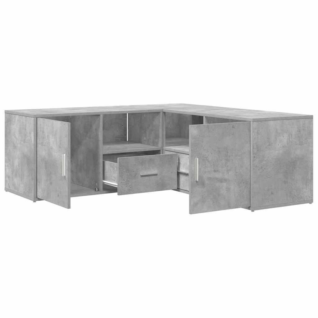 Armoire d'angle gris béton 200x40x45 cm bois d’ingénierie - XIOS