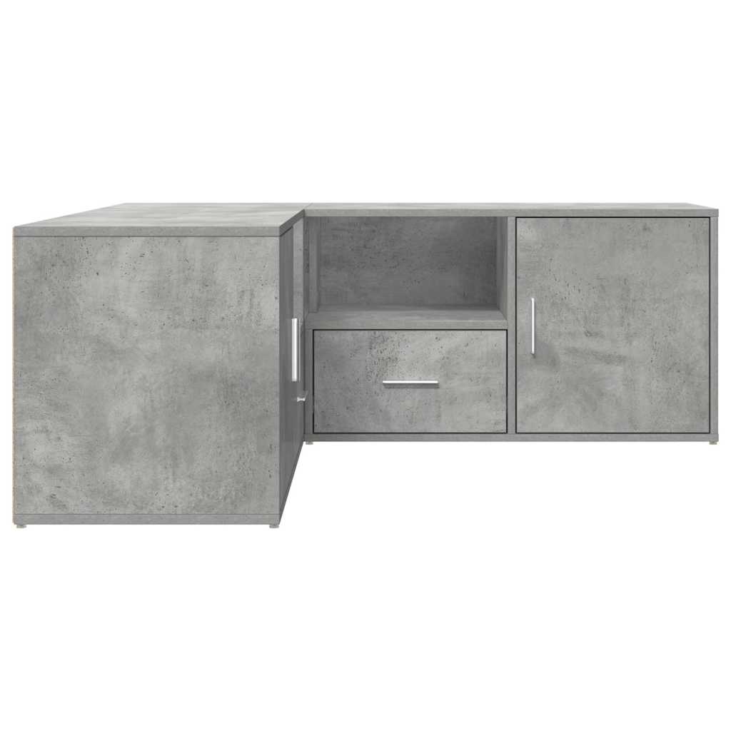 Armoire d'angle gris béton 200x40x45 cm bois d’ingénierie - XIOS