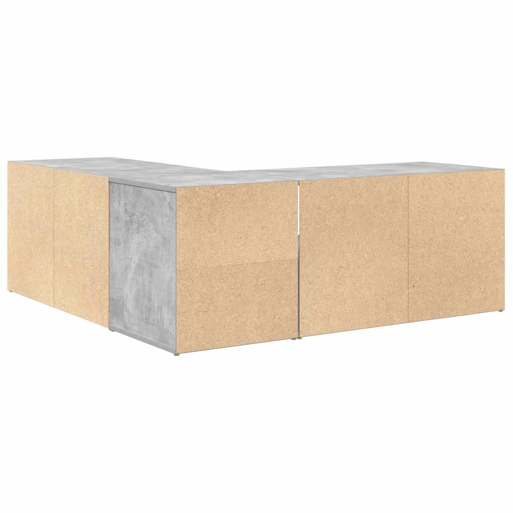 Armoire d'angle gris béton 200x40x45 cm bois d’ingénierie - XIOS