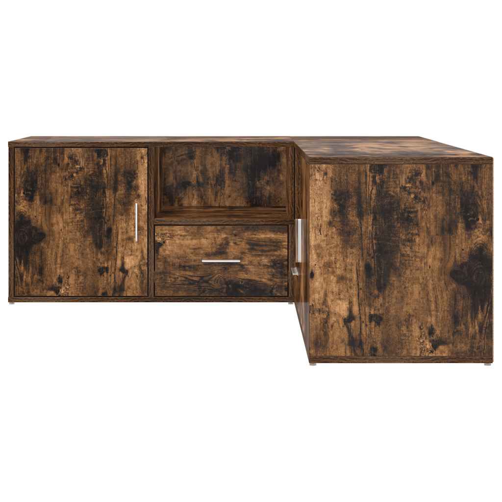 Armoire d'angle chêne fumé 200x40x45 cm bois d'ingénierie - XIOS