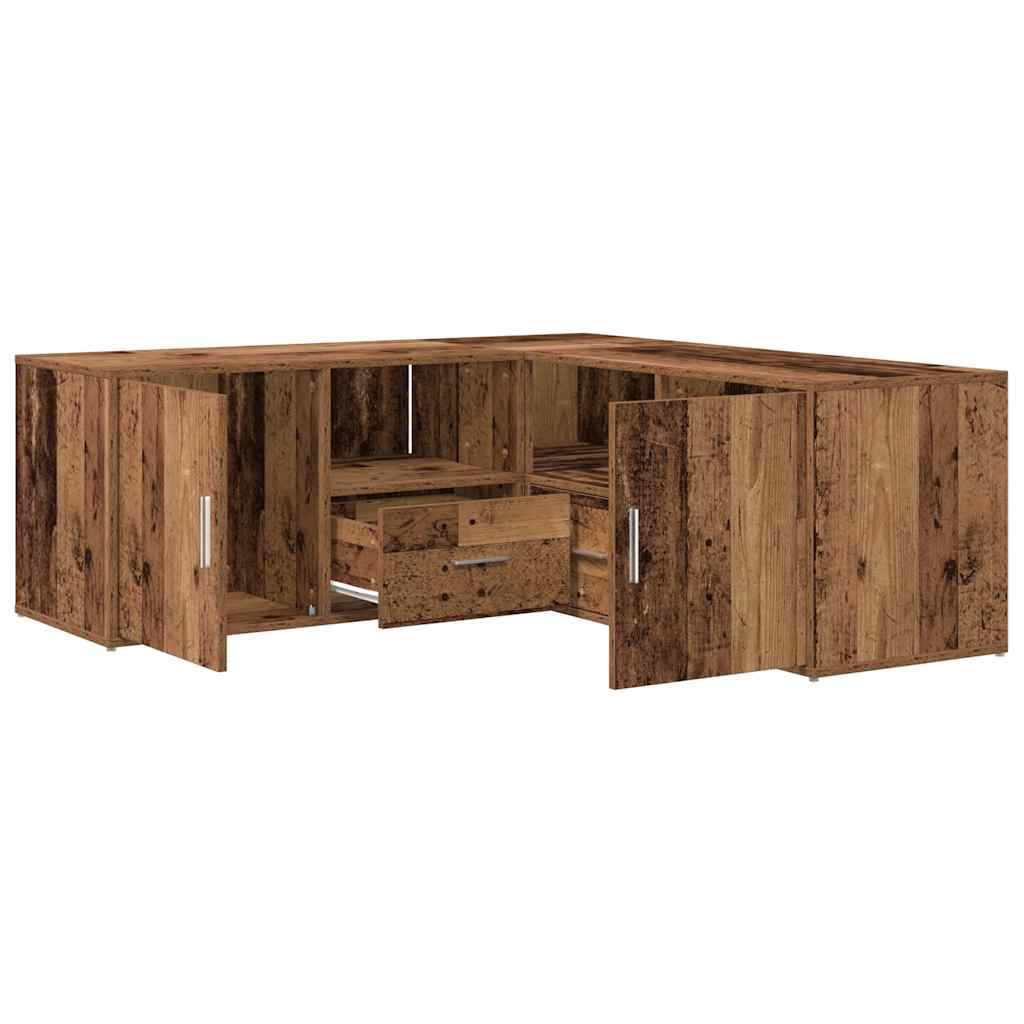 Armoire d'angle vieux bois 200x40x45 cm bois d'ingénierie - XIOS