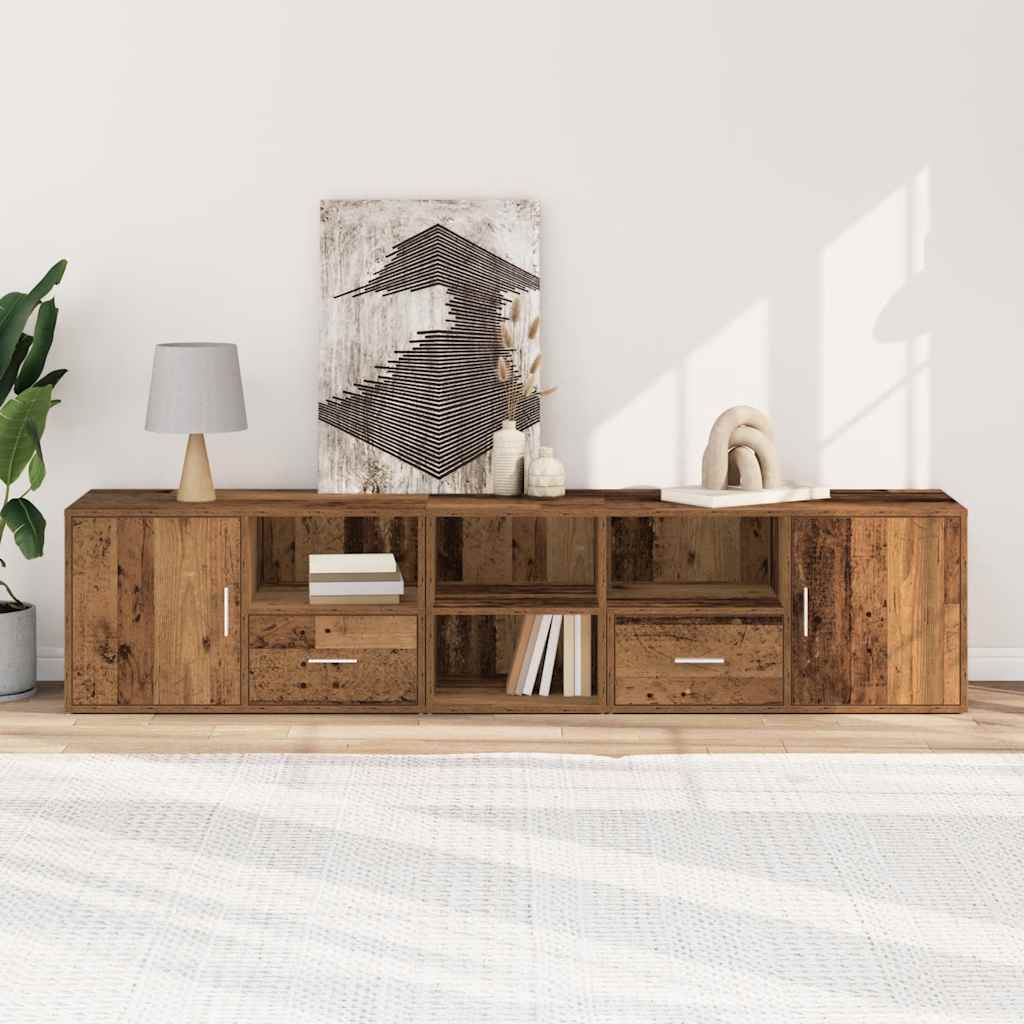 Armoire d'angle vieux bois 200x40x45 cm bois d'ingénierie - XIOS