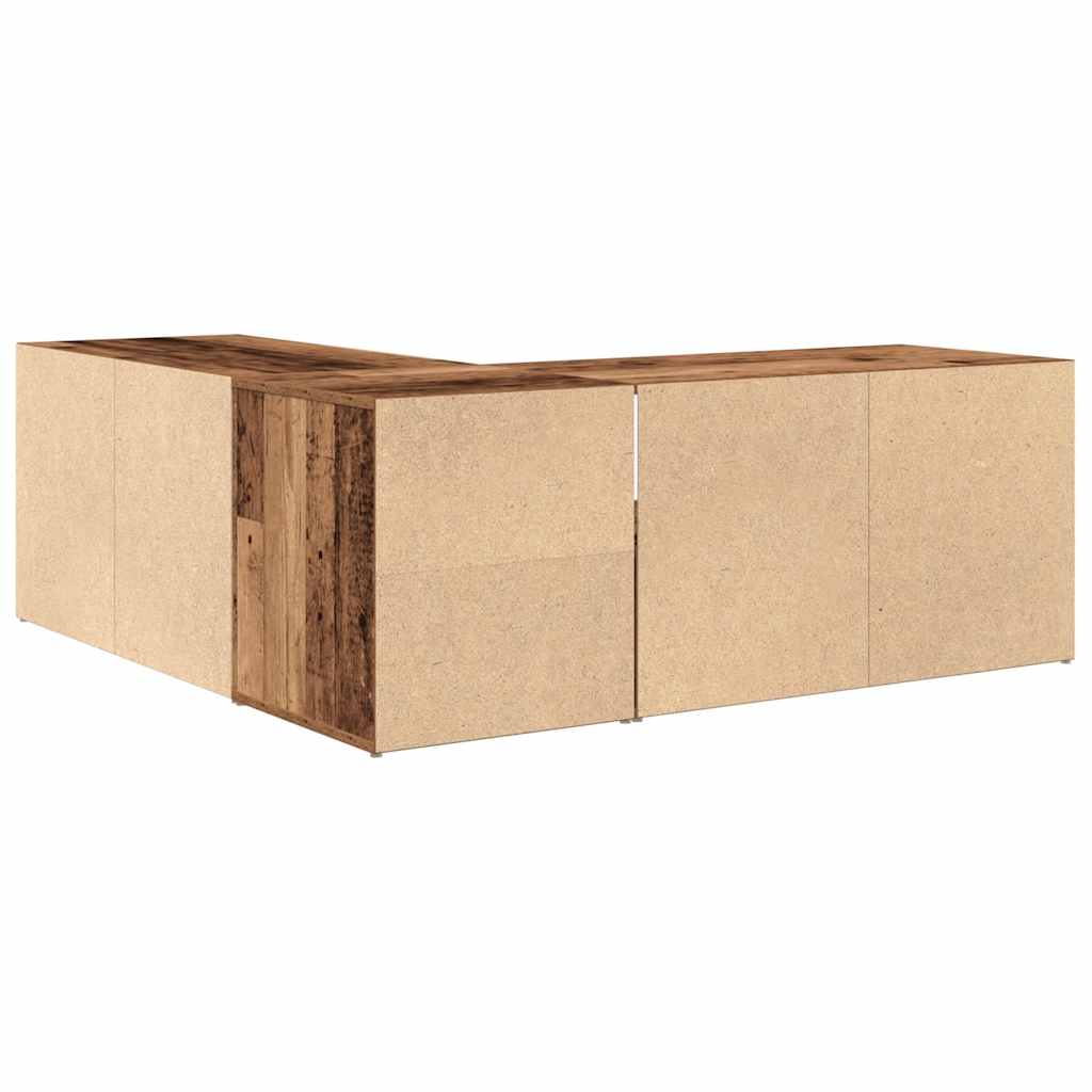 Armoire d'angle vieux bois 200x40x45 cm bois d'ingénierie - XIOS