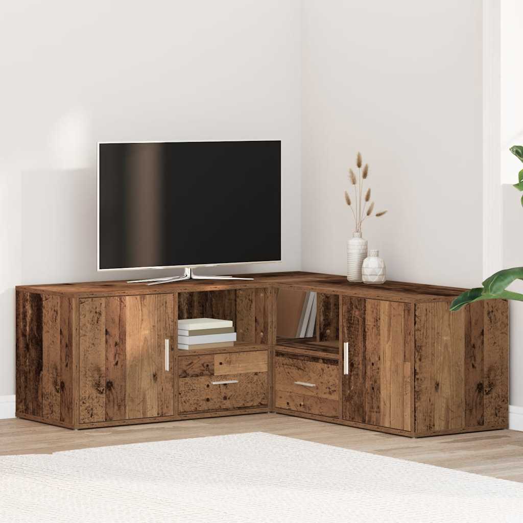 Armoire d'angle vieux bois 200x40x45 cm bois d'ingénierie - XIOS