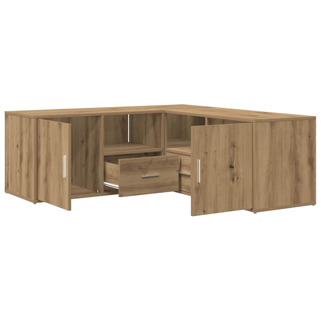 Armoire d'angle chêne artisanal 200x40x45 cm bois d'ingénierie - XIOS
