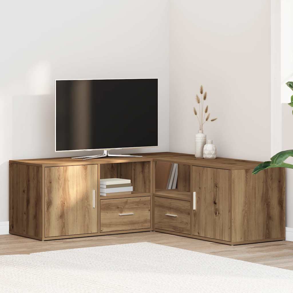 Armoire d'angle chêne artisanal 200x40x45 cm bois d'ingénierie - XIOS