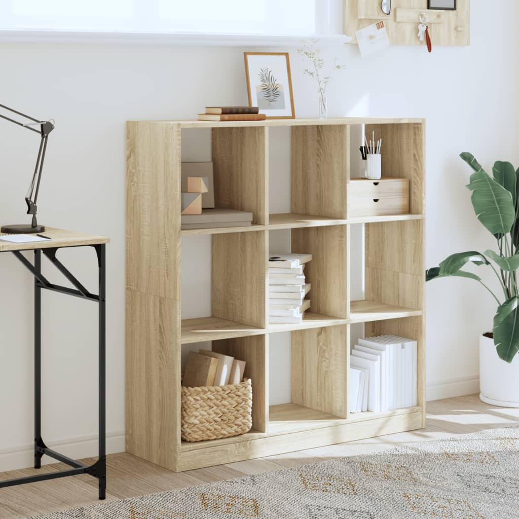 Bibliothèque chêne sonoma 102x32x108 cm bois d'ingénierie - XIOS