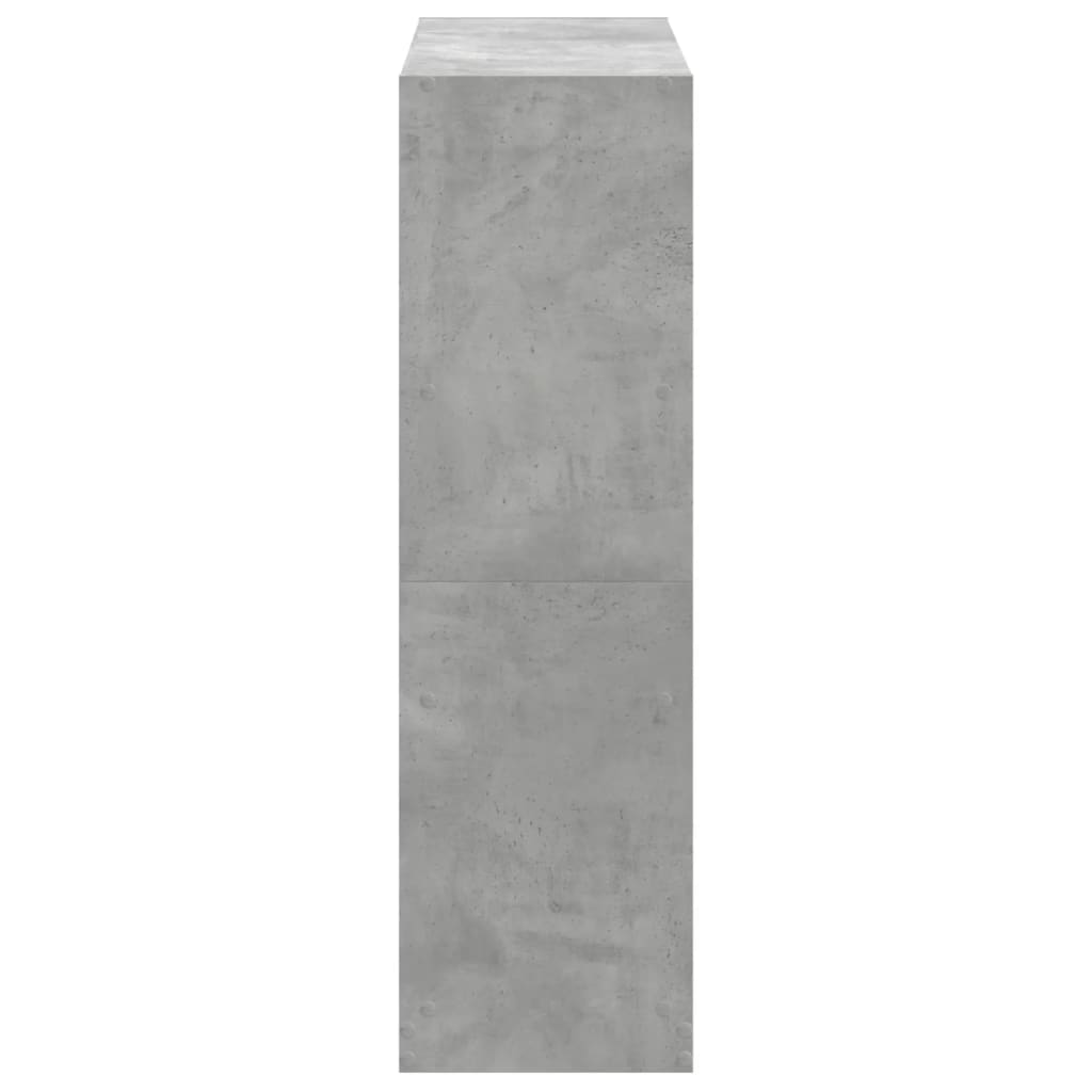 Bibliothèque gris béton 102x32x108 cm bois d'ingénierie - XIOS