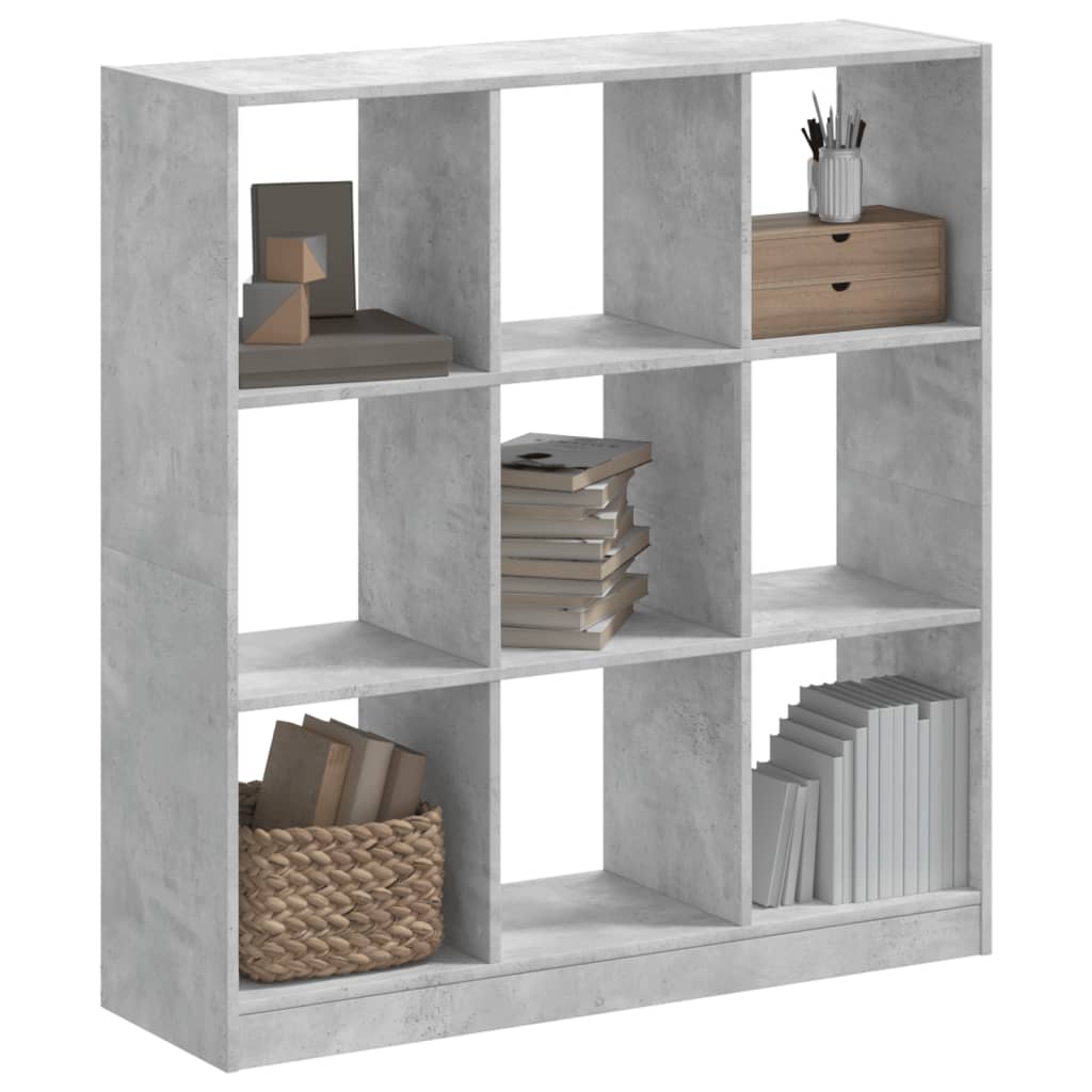 Bibliothèque gris béton 102x32x108 cm bois d'ingénierie - XIOS
