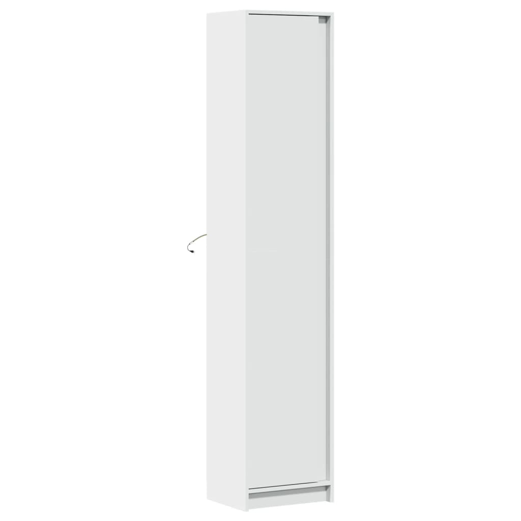 Buffet haut avec LED blanc 41,5x32,5x200 cm bois d’ingénierie - XIOS