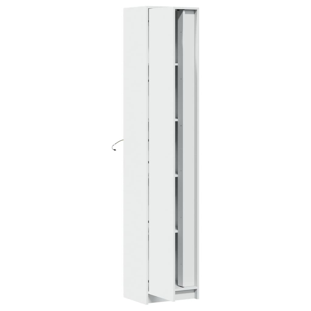 Buffet haut avec LED blanc 41,5x32,5x200 cm bois d’ingénierie - XIOS