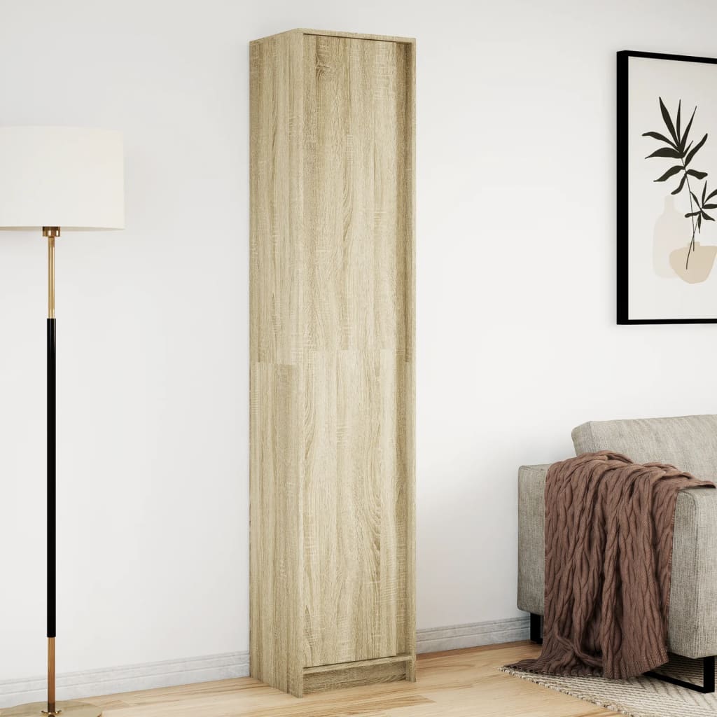 Buffet haut LED chêne sonoma 41,5x32,5x200 cm bois d’ingénierie - XIOS