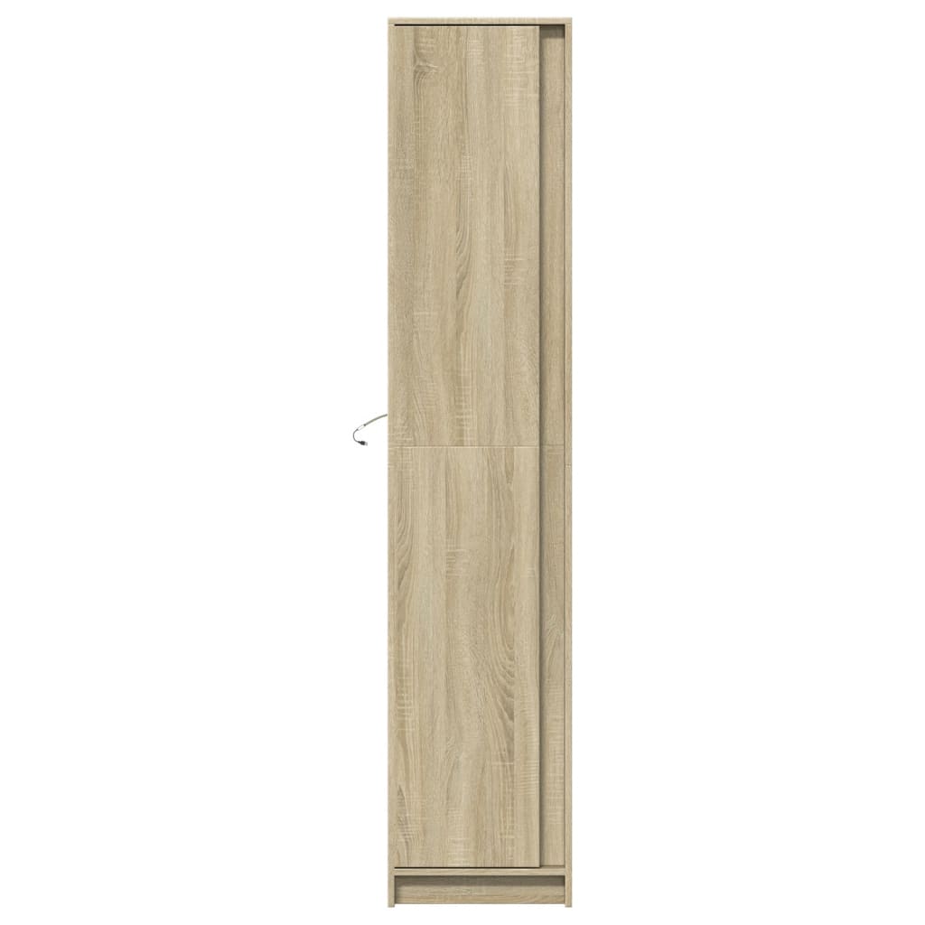 Buffet haut LED chêne sonoma 41,5x32,5x200 cm bois d’ingénierie - XIOS