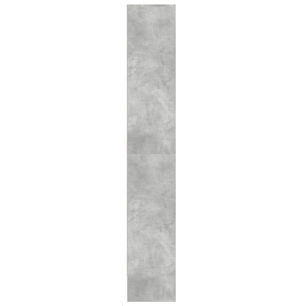 Buffet haut avec LED gris béton 69x32,5x200cm bois d’ingénierie - XIOS
