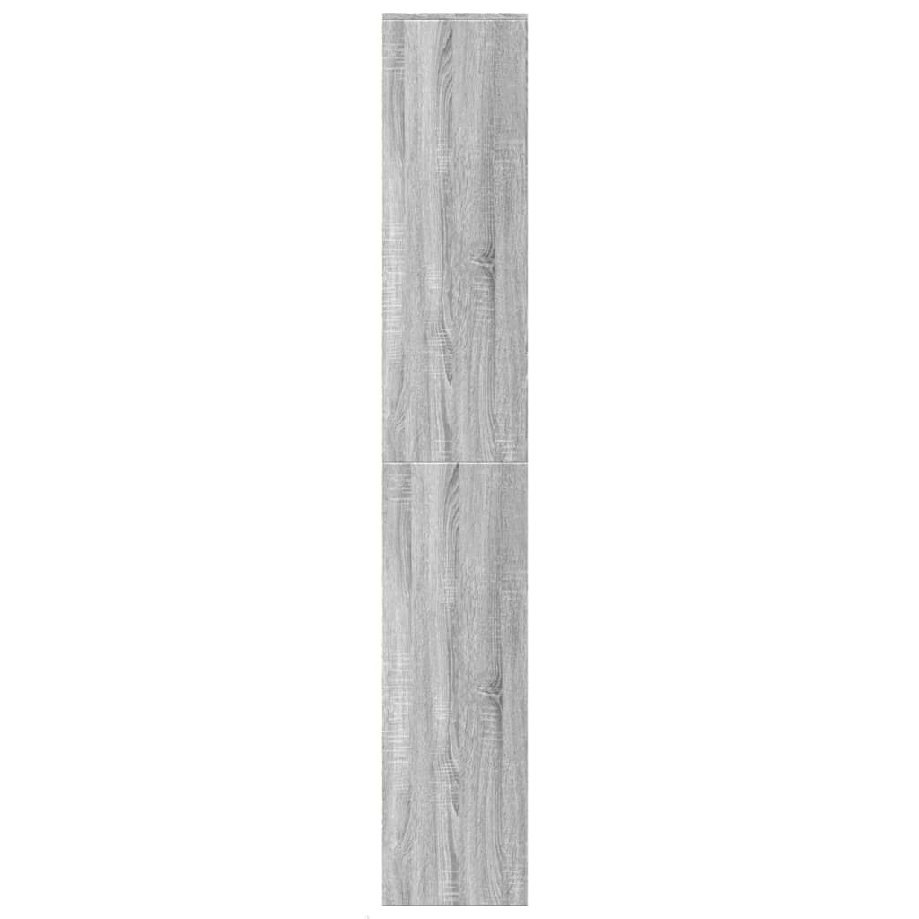 Buffet haut LED sonoma gris 69x32,5x200 cm bois d’ingénierie - XIOS