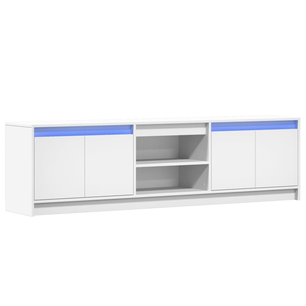 Meuble TV avec LED blanc 180x34x50 cm bois d'ingénierie - XIOS