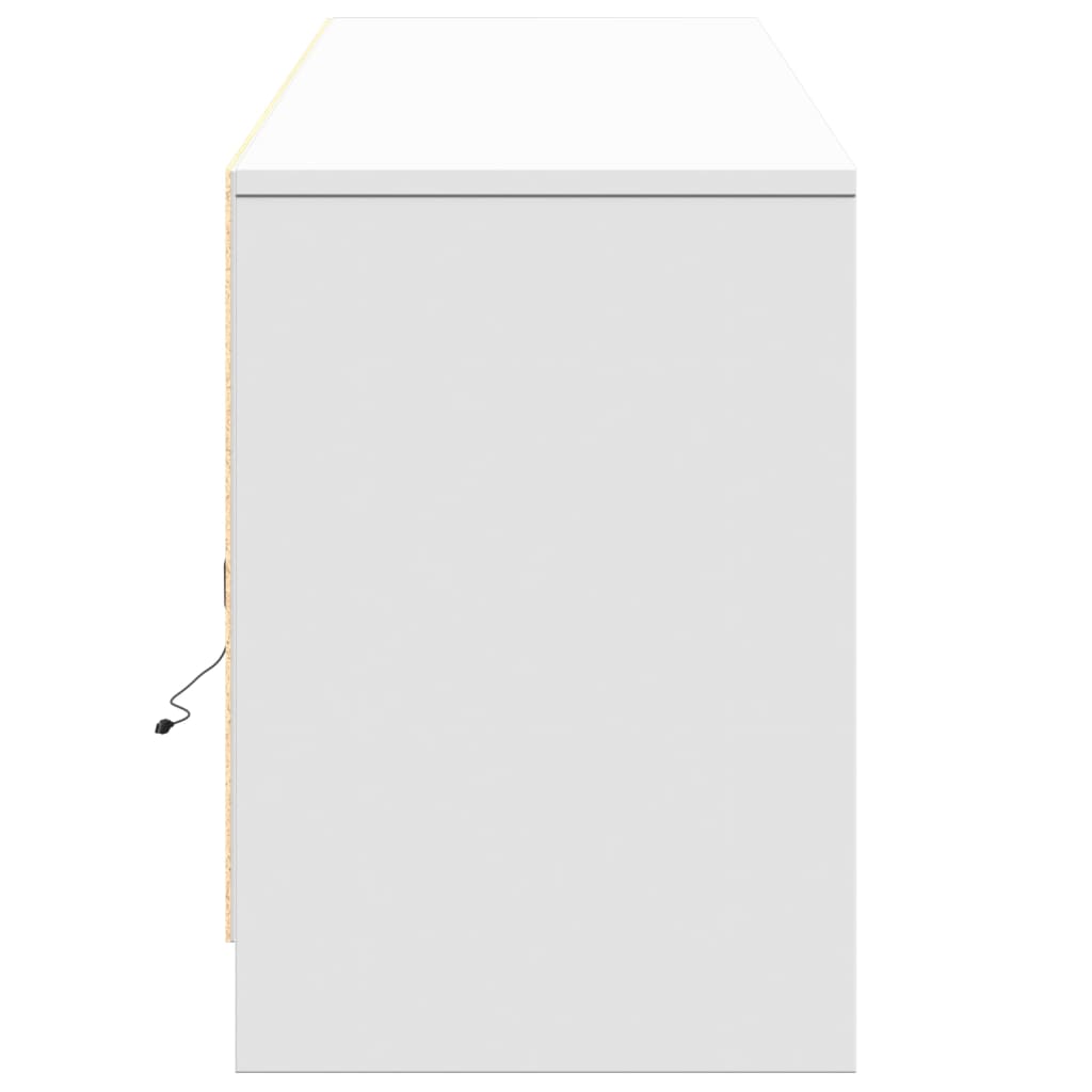 Meuble TV avec LED blanc 180x34x50 cm bois d'ingénierie - XIOS