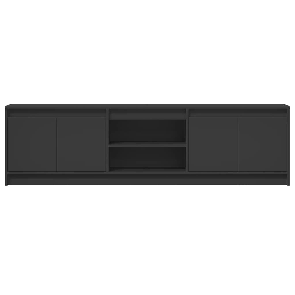 Meuble TV avec LED noir 180x34x50 cm bois d'ingénierie - XIOS