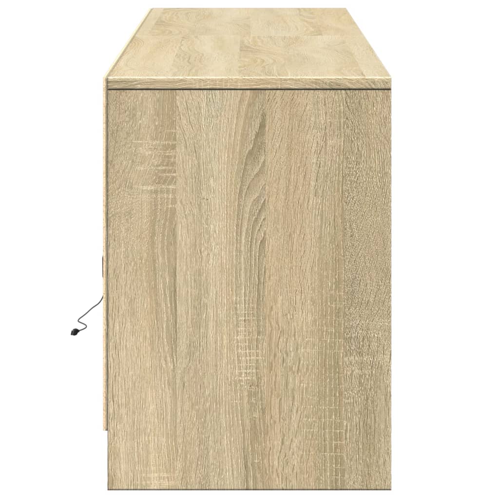 Meuble TV avec LED chêne sonoma 180x34x50 cm bois d'ingénierie - XIOS