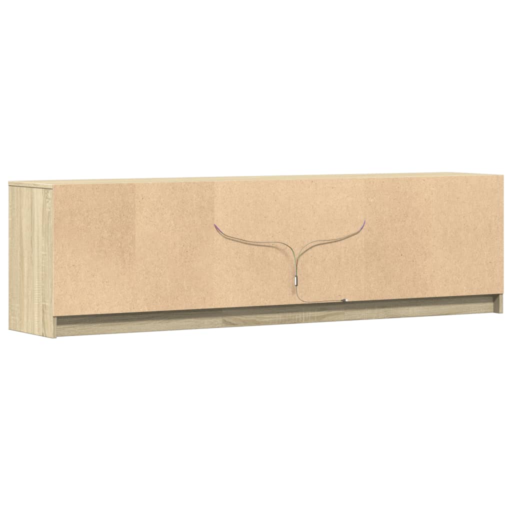 Meuble TV avec LED chêne sonoma 180x34x50 cm bois d'ingénierie - XIOS