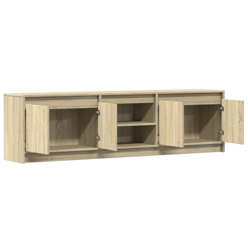 Meuble TV avec LED chêne sonoma 180x34x50 cm bois d'ingénierie - XIOS