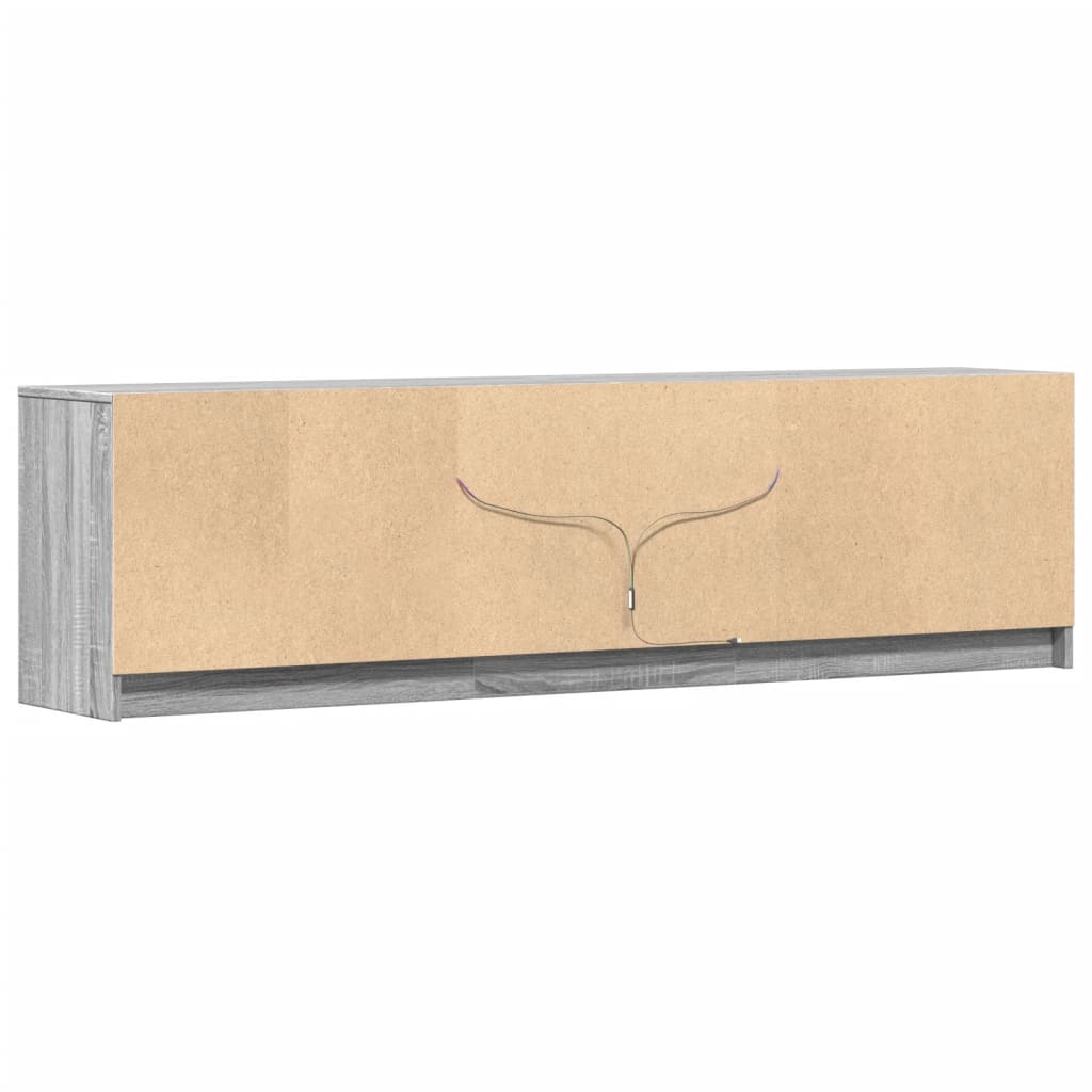 Meuble TV avec LED sonoma gris 180x34x50 cm bois d'ingénierie - XIOS