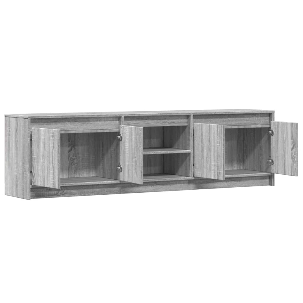 Meuble TV avec LED sonoma gris 180x34x50 cm bois d'ingénierie - XIOS