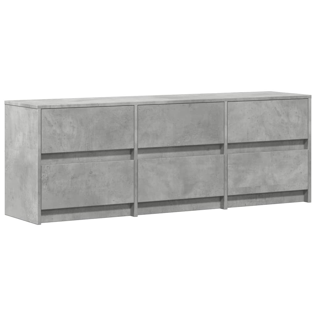 Meuble TV avec LED gris béton 140x34x50 cm bois d'ingénierie Meubles TV vidaXL   