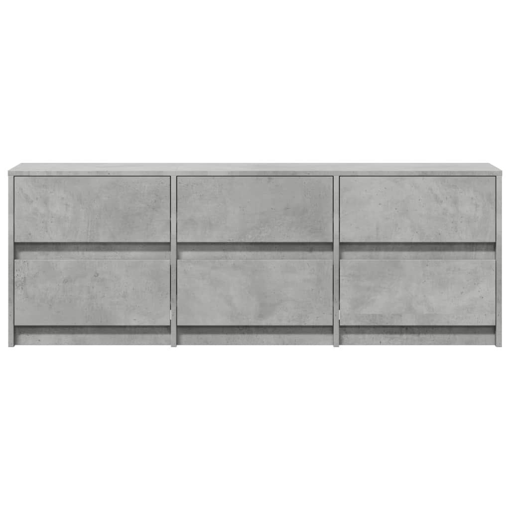 Meuble TV avec LED gris béton 140x34x50 cm bois d'ingénierie Meubles TV vidaXL   