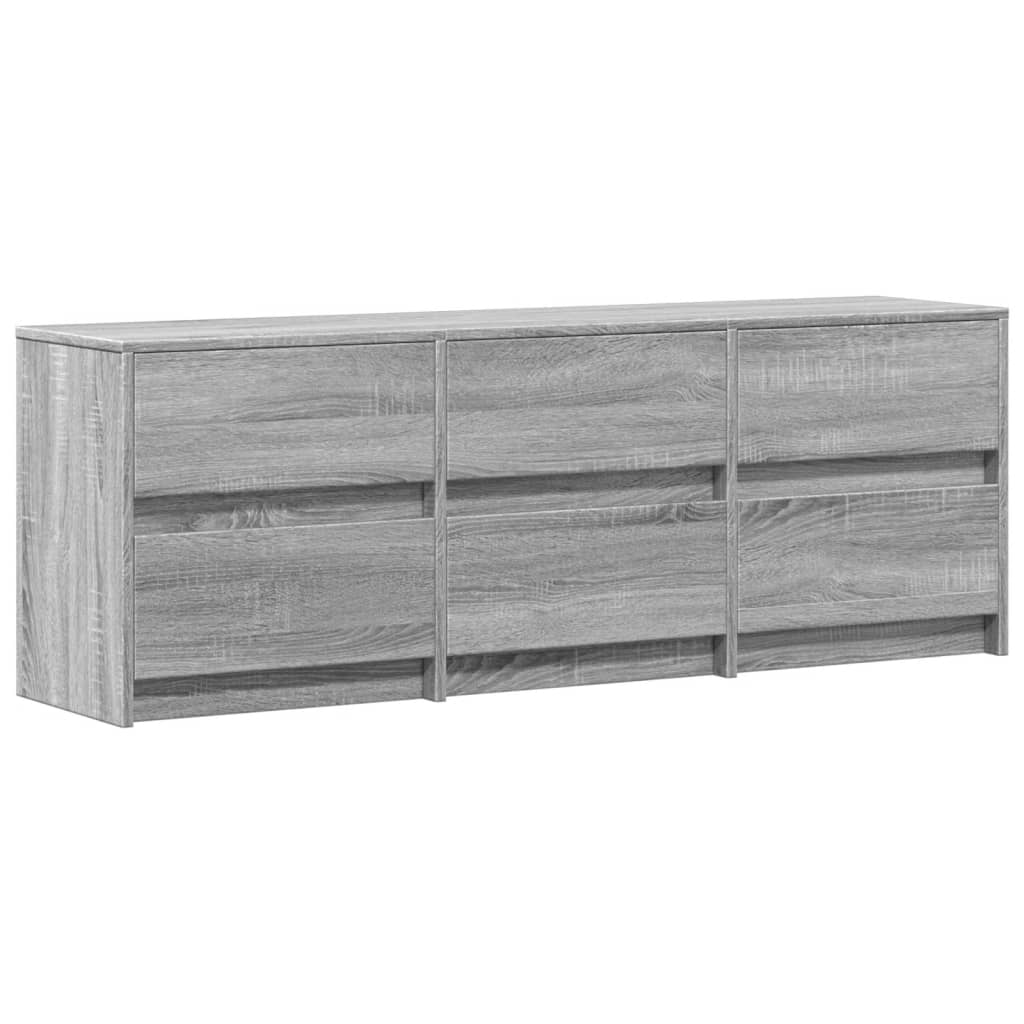 Meuble TV avec LED sonoma gris 140x34x50 cm bois d'ingénierie - XIOS