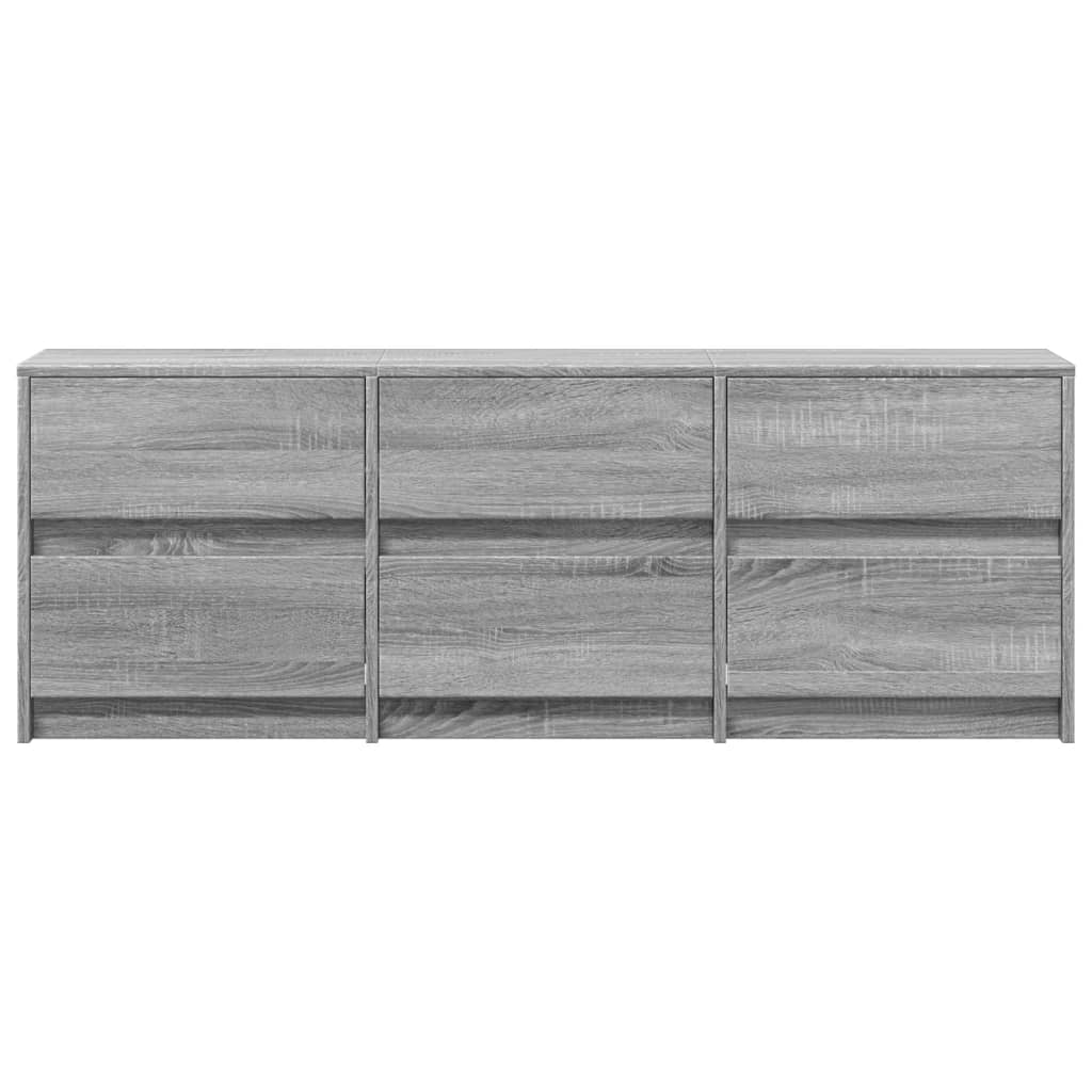 Meuble TV avec LED sonoma gris 140x34x50 cm bois d'ingénierie - XIOS